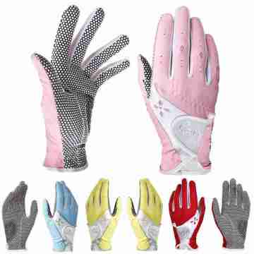 1 Pair Of Ladies Golf Gloves Non-slip Particle Golf Gloves Ladies Breathable Outdoor Sports Gloves