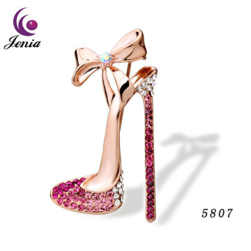 Jenia Women Fashion Brooch Women Custom Jewelry Double Heart Brooch