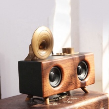 Retro Classical Wooden Wood Boombox Party Sound Box
