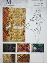 PU embossed leather snake prints