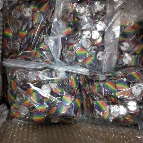 Custom Rainbow Metal Button Badge