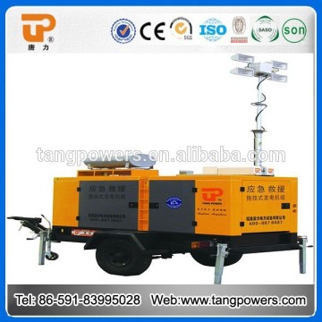 9kva mobile light tower soundproof generator