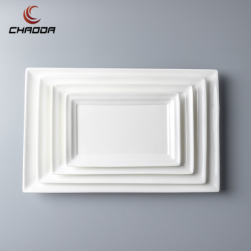 Hotsale White Porcelain Rectangular Buffet Plates