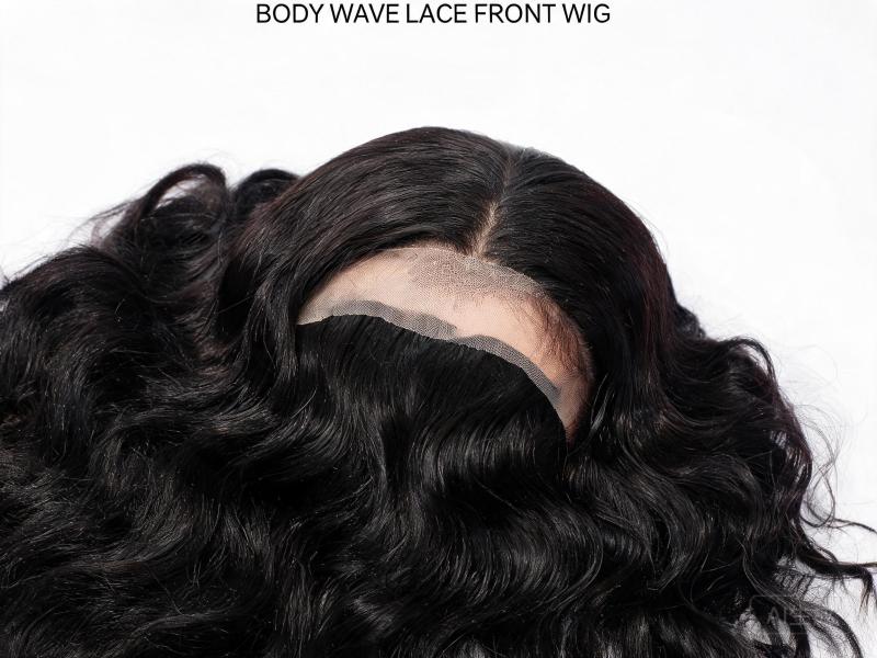 Natural Black Body Wave Lace Front Wig Human Hair