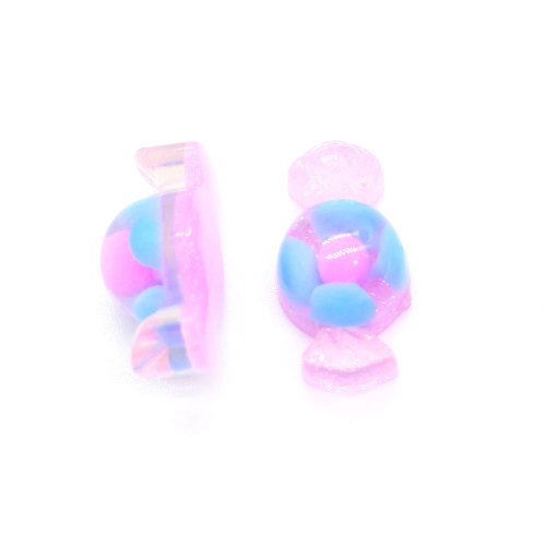 Μόδα στίγματα πολύχρωμο καραμέλα σε σχήμα ρητίνης Cabochon 100pcs / τσάντα Flatback Beads Slime Kids Toy Decor