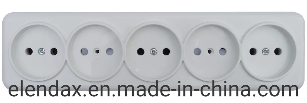 Розетка 5-ст термопласт настенная