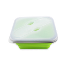 Food Grade Collapsible Rectangle Sealed Silicone Lunch Box