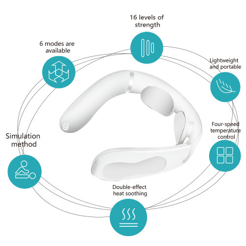 neck massager device with heat