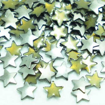 Iron On Flat Star Studs Dull Nickle