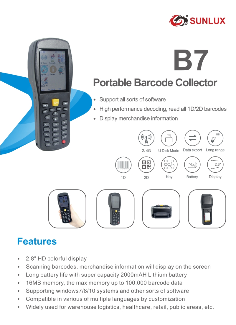 B7 Pda Barcode Data Terminal For Inventory Checking 2 Jpg