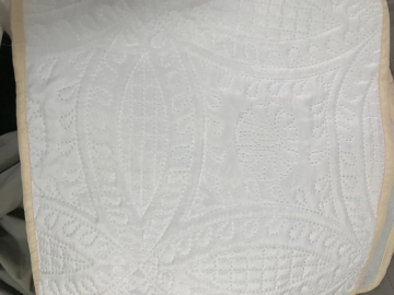 White Color Ultrasonic Microfiber Fabrics