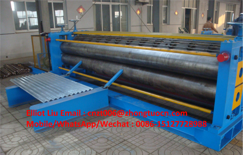 Corrugated round wave roof sheet forming machine