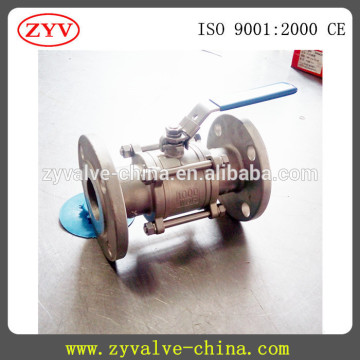 stainless steel 3PC flanged ball valve