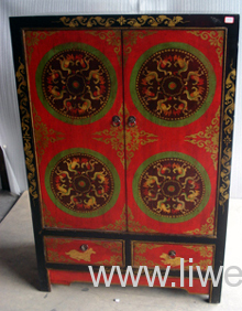 Tibetan Antique Armoire 