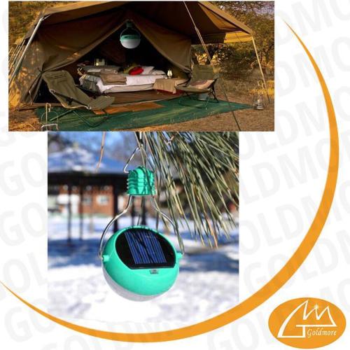 popular led solar camping light, green solar bulb, IP65 solar hanging tent light