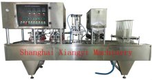 cup filling and sealing machine/plastic cup fill and seal machine