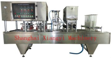 cup filling and sealing machine/plastic cup fill and seal machine