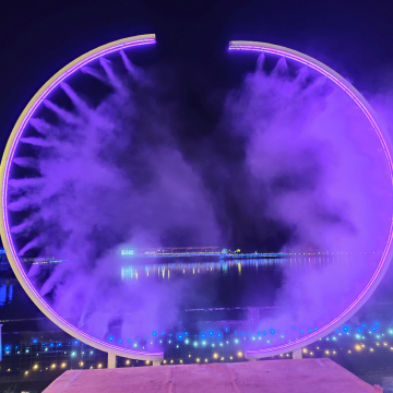 Customized IP65 Outdoor 3D Water Mist Door Gate Festival Lights