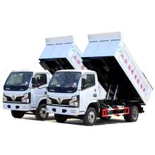 China Dongfeng 5cbm/5000liters Hydraulic Self Loading and Discharging Tipper/Dump Garbage Truck