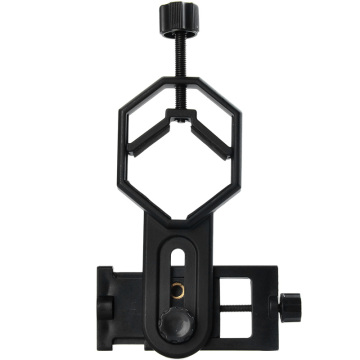 Black Adjustable Phone Mount for Microscope, Spotting Scope, and Telescope