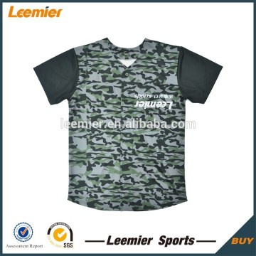 Custom brand sublimation camouflage baseball jersey