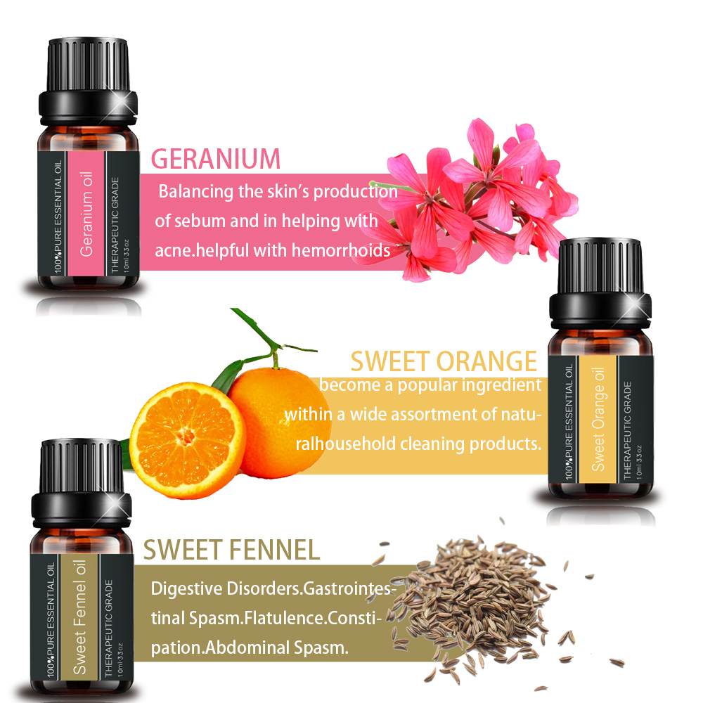10 ml de óleos essenciais de laranja doce natural Cuidados com a pele naturais