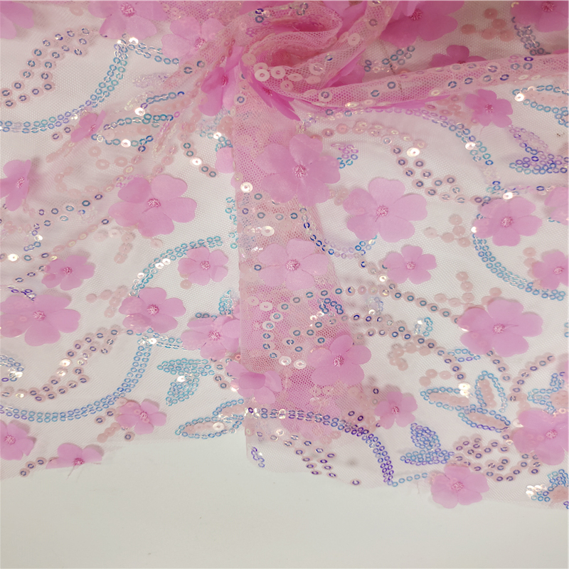 maille de tissu de dentelle de broderie embroidery lace fabric mesh