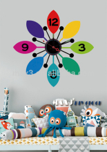 2016 quartz analog wall clock handmade diy wall sticker clock for meeting room