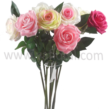 Artificial Cheap silk rose silk fabric wholesale artificial flowers artificial single moisture rose flowers