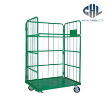 Foldable Mesh Storage Roll Cage Trolley
