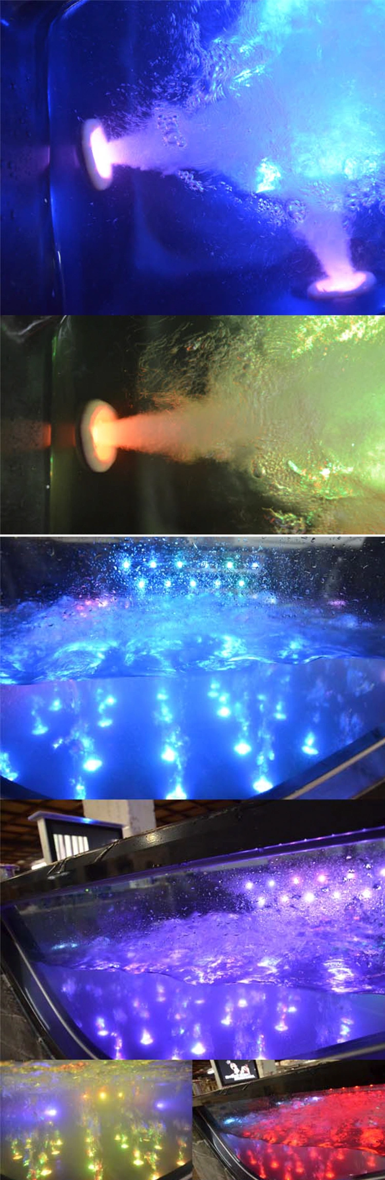 Bathroom Two People Air Bubble Function LED Jacuzzi Bathtub