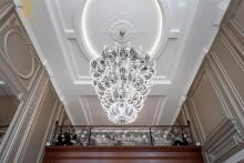 Empire entryway designer glass chandelier