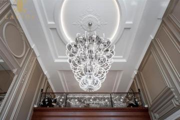 Empire entryway designer glass chandelier