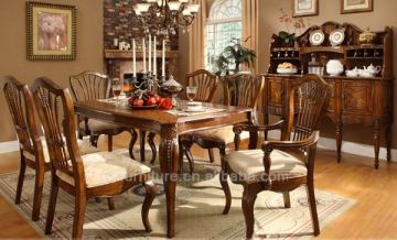 black dining table