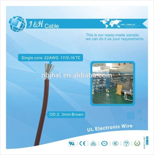 Copper or Tinned copper Conductor UL 1007 wire 22AWG 0.34mm UL standard