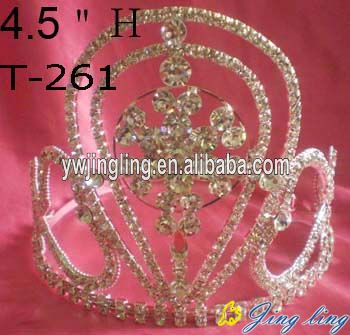 Rhinestone snow flower Pageant Crowns