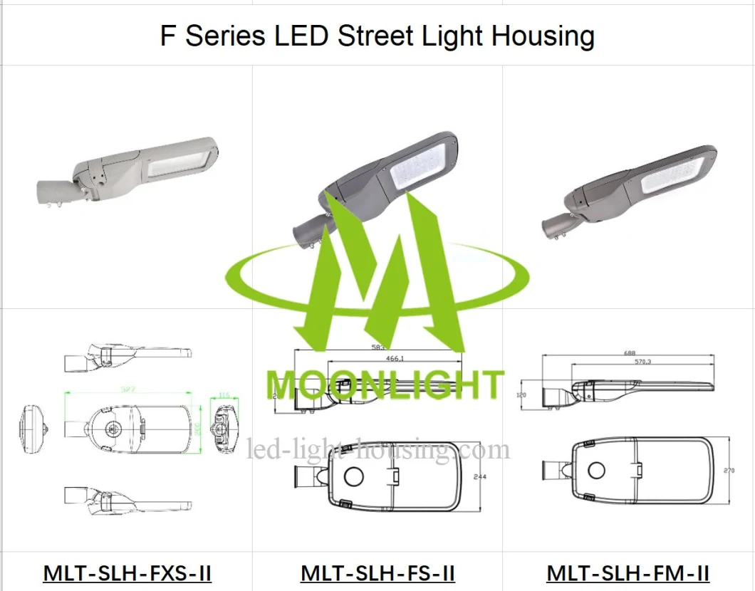 Die-Casting LED Street Light Cover Street Light Housing Mlt-Slh-HS-II for Road Lighting