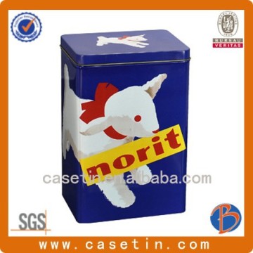 tea bag tin container/tin box/rectangle metal box