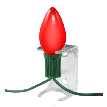 Christmas Light Socket Clip Transparent Plastic