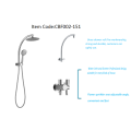 Chrome Short Bending Shower Column Set