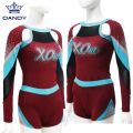 Tùy chỉnh Maroon Cheerleading Đồng phục Váy cổ vũ gợi cảm