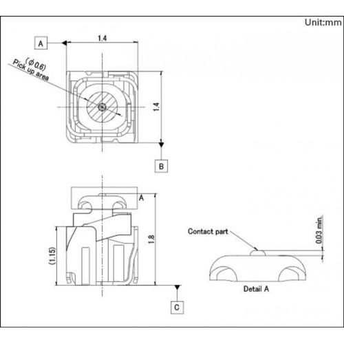 Odłamek łączący o wysokości 1,2 do 1,6 mm