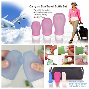 TSA-approved Silicone Bottle Suction Travel/Travel Cosmetic Bottle Set