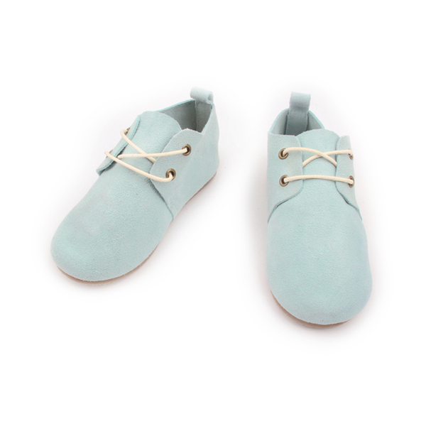 Cyan New Styles Fashion Leather Kids Rubber Oxford Shoes