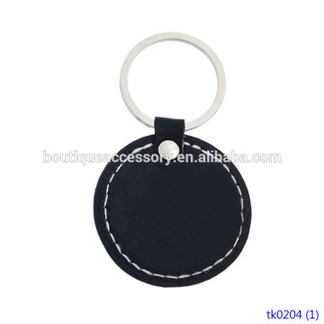 Custom Faux Leather Braided Disc Keychain