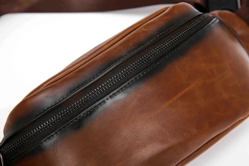 High Quality Men's Chest Bag Leather Waist Bag Messenger Bag PU Chest Bag