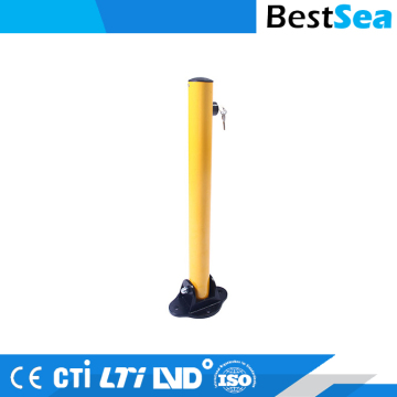 Road bollard with key, durable flexible road bollard