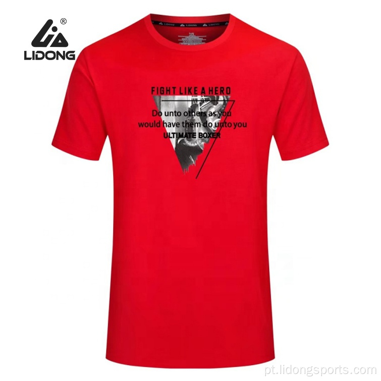 T-shirt de impressão de camiseta de algodão com seu próprio logotipo