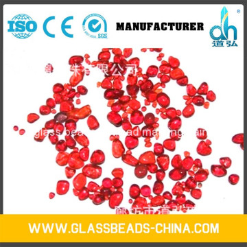 China made crushed colored glass seed beads for swimming pool