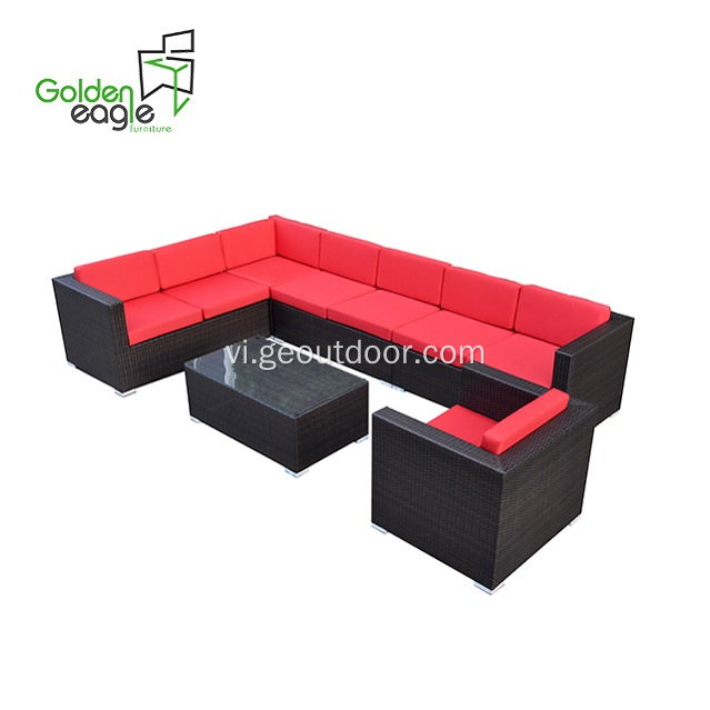 5 cái đồ nội thất sân vườn wicker sofa ngoài trời